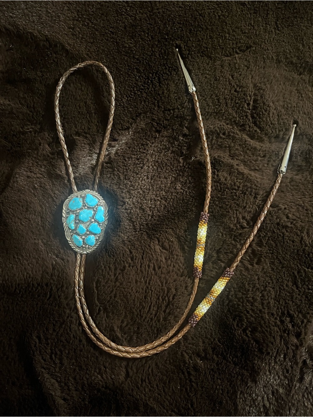 Native American Kingsman turquoise bolo tie